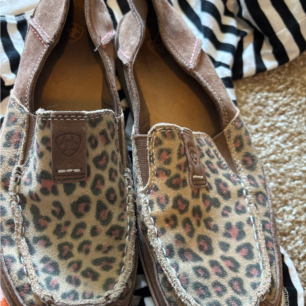 Leopard Print Slip-On Loafer with Brown Suede Trim Artist